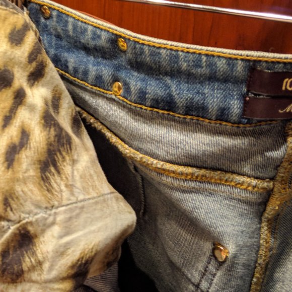 Roberto Cavalli Jeans Brand New Intricate Woven pattern 46/6 Never Worn With Tag - Picture 13 of 16